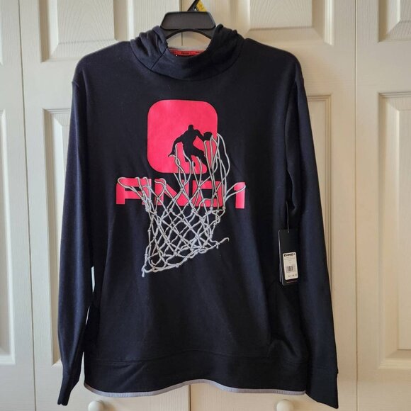 AND1 Men's Black Bank Shot Hoodie L Basketball Graphic - Picture 1 of 10